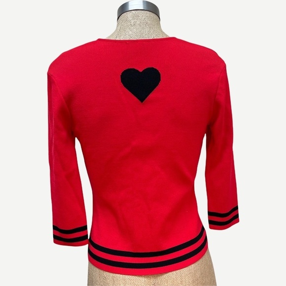 VENINI Red Knit Square Neck Top S‎ - Picture 5 of 5